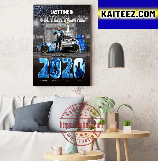 NASCAR Cup Series Last Time In Victory Lane Decorations Poster Canvas