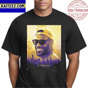 NBA Los Angeles Lakers LeBron James California Dreamin Fan Art Classic T-Shirt
