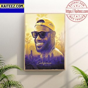 NBA Los Angeles Lakers LeBron James California Dreamin Fan Art Wall Decor Poster Canvas