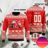 Nebraska Cornhuskers Football Team Logo Personalized Christmas Ugly Sweater