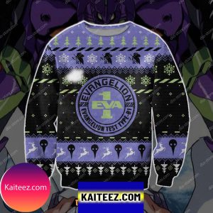 Neon Genesis Evangelion 3d Print Christmas Ugly Sweater