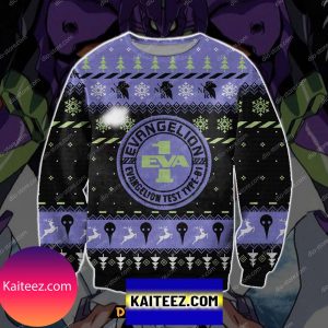 Neon Genesis Evangelion 3d Print Christmas Ugly Sweater