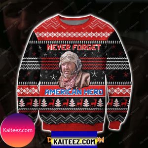 Never Forget American Hero Knitting Pattern 3d Print Ugly Christmas Ugly Sweater