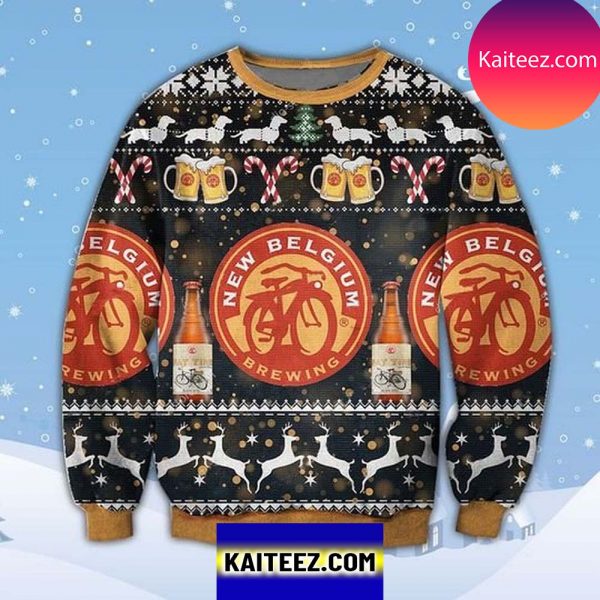 New Belgium Beer 3D Christmas Ugly Sweater