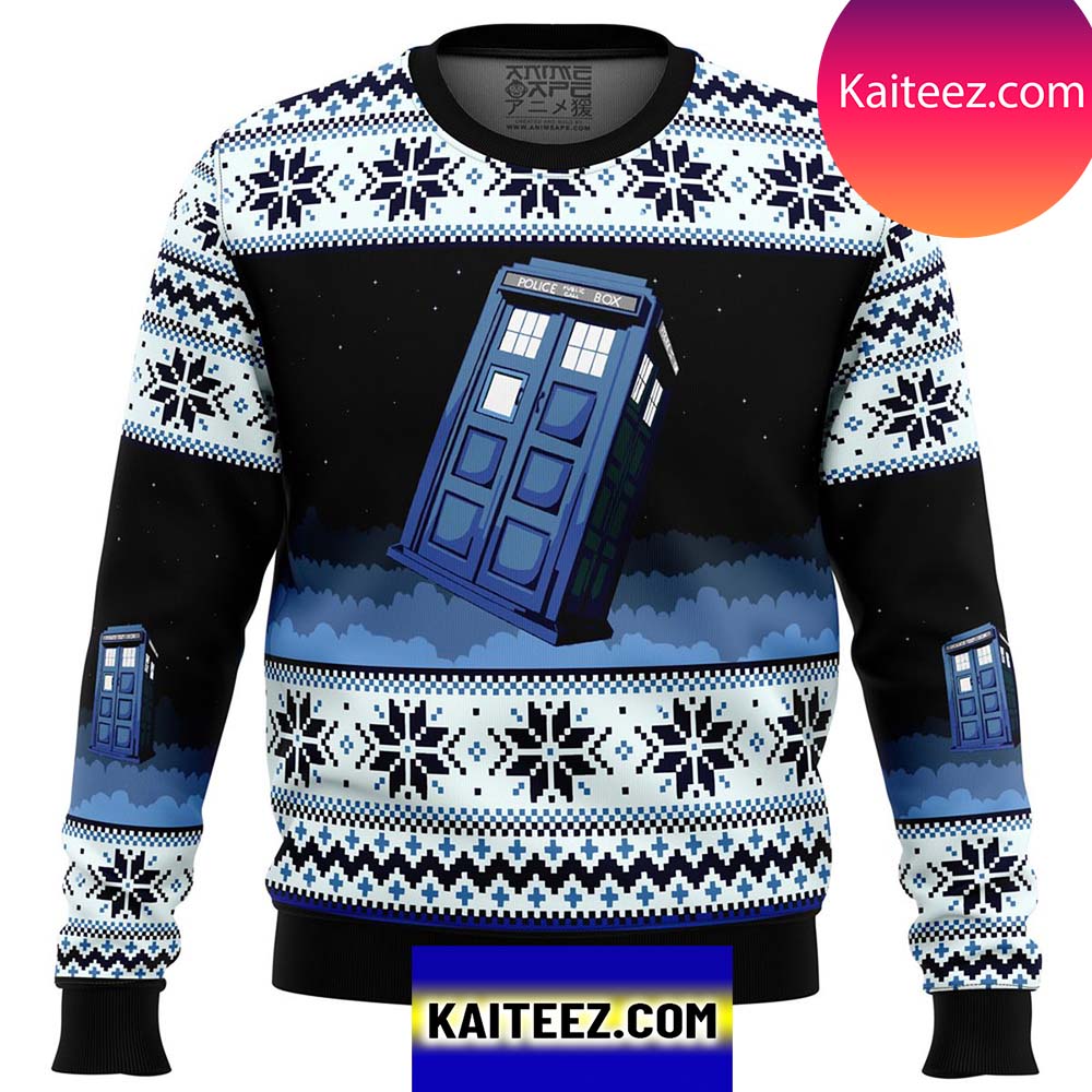 New Doctor Who Tardis Ugly Christmas Ugly Sweater - Kaiteez
