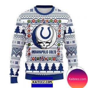 Nfl Indianapolis Colts Grateful Dead Sweatshirt Knitted Christmas Ugly Sweater