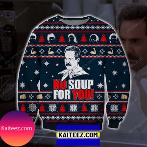 No Soup For You Knitting Pattern 3d Print Christmas Ugly Sweater