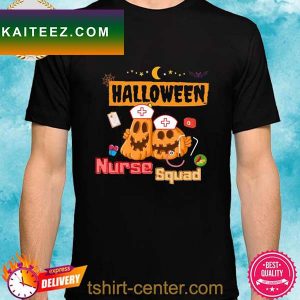 Nurse squad team pumpkin ghost halloween  T-shirt