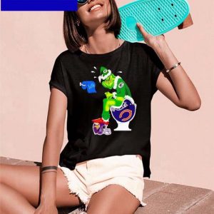 Official Green Bay Packers The Grinch Toilet Minnesota Vikings Chicago Bears Detroit Lions Christmas T-shirt