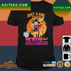 Official Just A Girl Who Loves Anime And Halloween Witch Pumpkin Essential T-Shirt