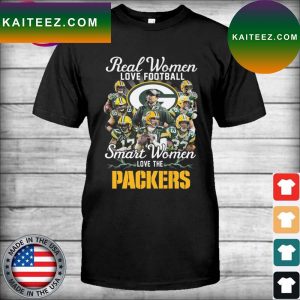 Official Real Women love football smart Women love the Green Bay Packers Signatures T-shirt