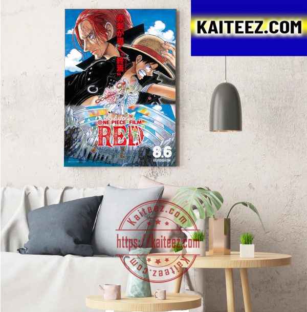 One Piece Film Red Decorations Poster Canvas