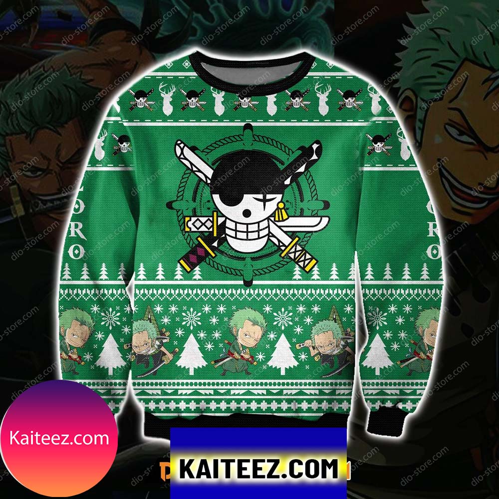 One Piece Brook Custom Anime Ugly Christmas Sweater - Freedomdesign