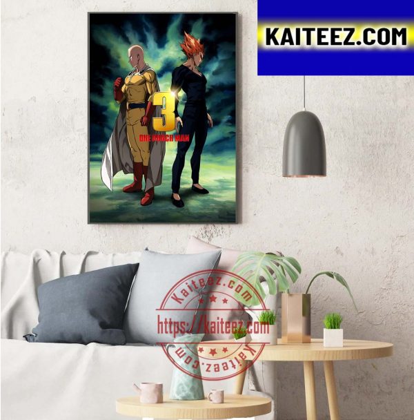 One Punch Man Season 3 Official Poster Art Decor Poster Canvas