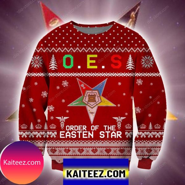 Order Of The Eastern Star Knitting Pattern 3d Print Christmas Ugly Sweater