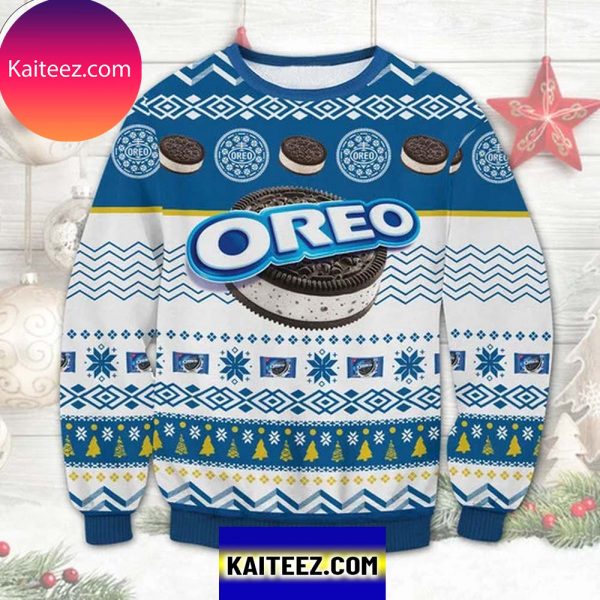 Oreo Blue 3D Christmas Ugly Sweater