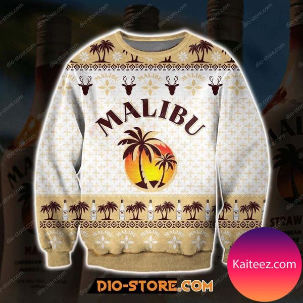 Pattern Malibu Rum Christmas Ugly Sweater