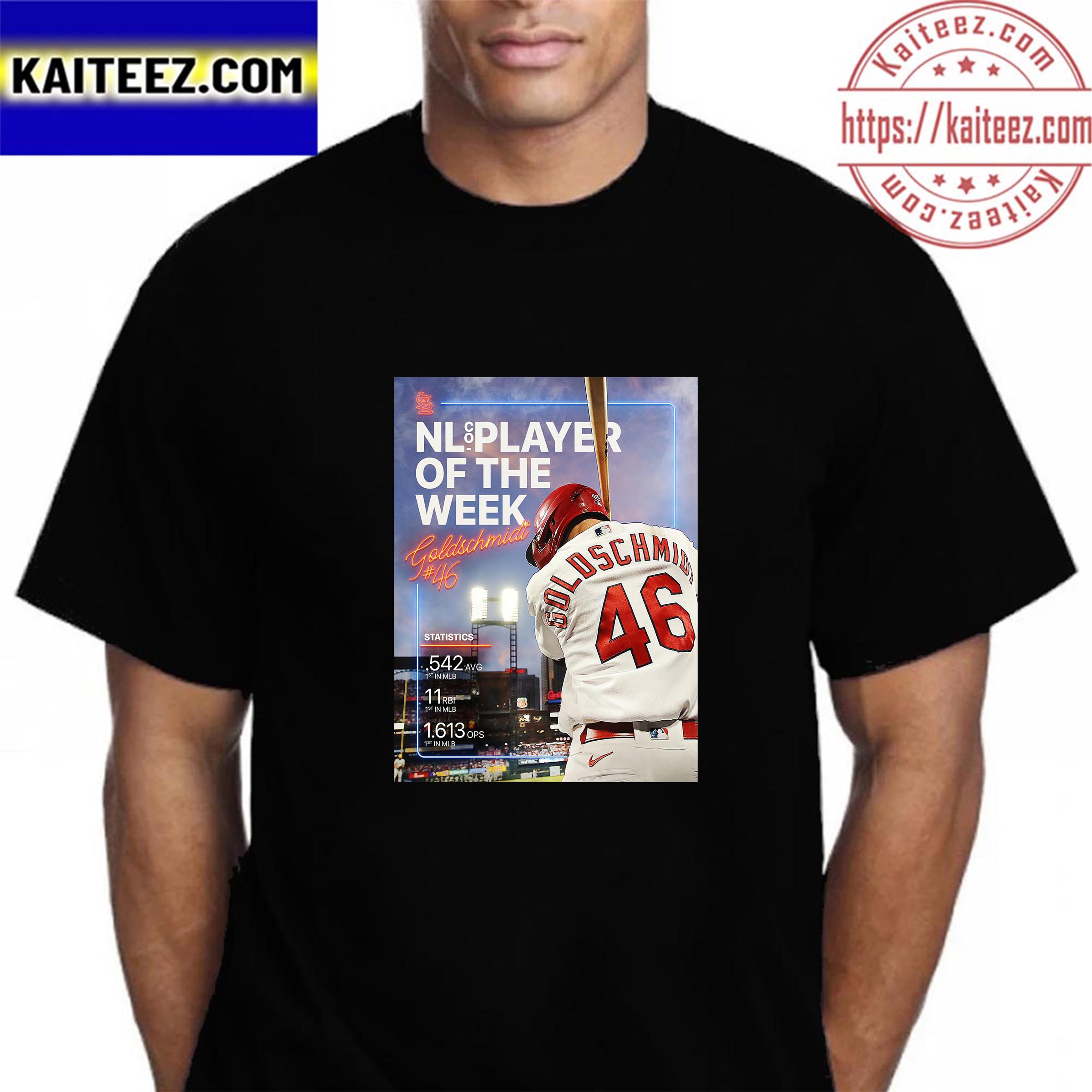 Paul Goldschmidt St Louis Cardinals NL Player Of The Week Vintage T-Shirt -  Kaiteez