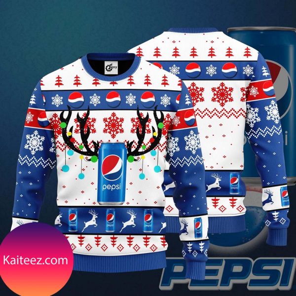 Pepsi Reindeer Knitted Christmas Ugly Sweater