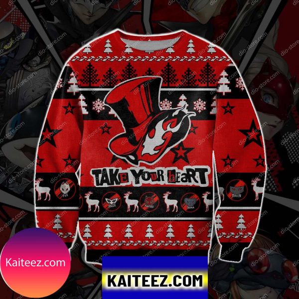 Persona 5 3d Print Christmas Ugly Sweater