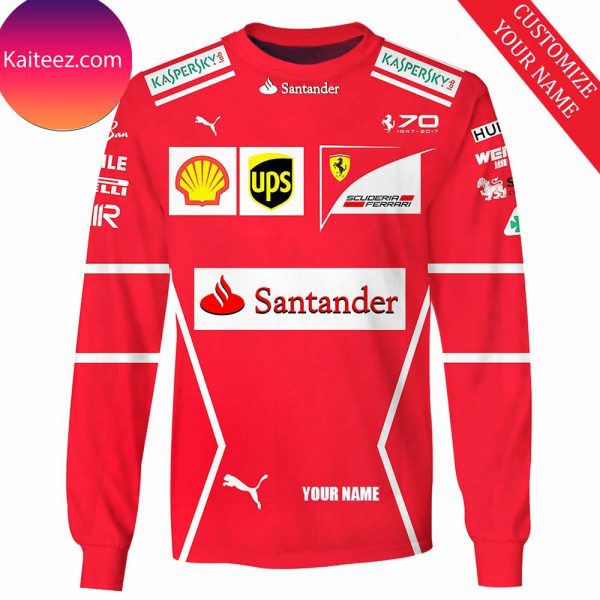 Personalized Santander Scuderia Ferrari Branded Unisex Christmas Ugly Sweater