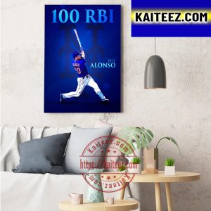 Pete Alonso 100 RBI In New York Mets MLB Decorations Poster Canvas