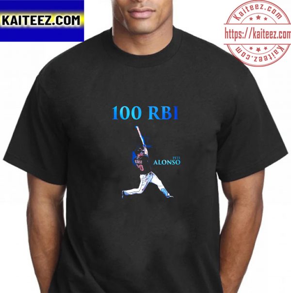 Pete Alonso 100 RBI In New York Mets MLB Vintage T-Shirt