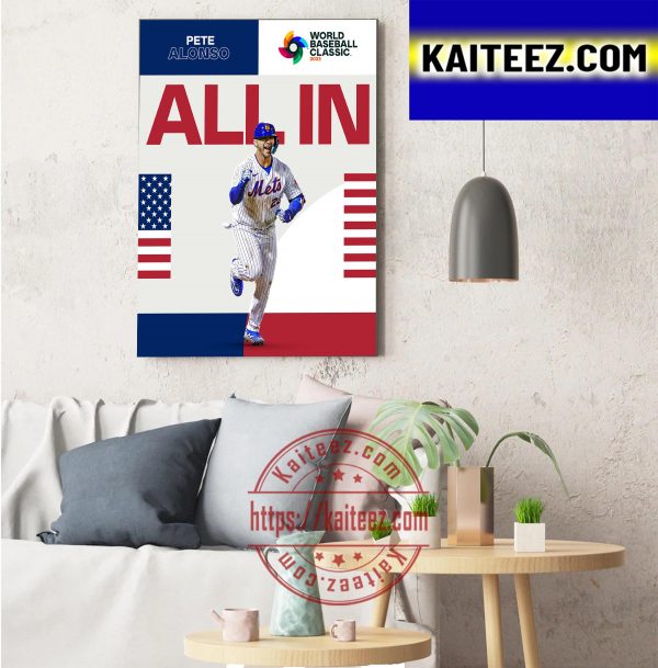 Pete Alonso All In For Team USA At WBC Decorations Poster Canvas