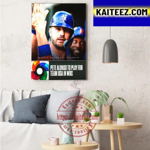 Pete Alonso Playing For Team USA In 2023 WBC Decorations Poster Canvas