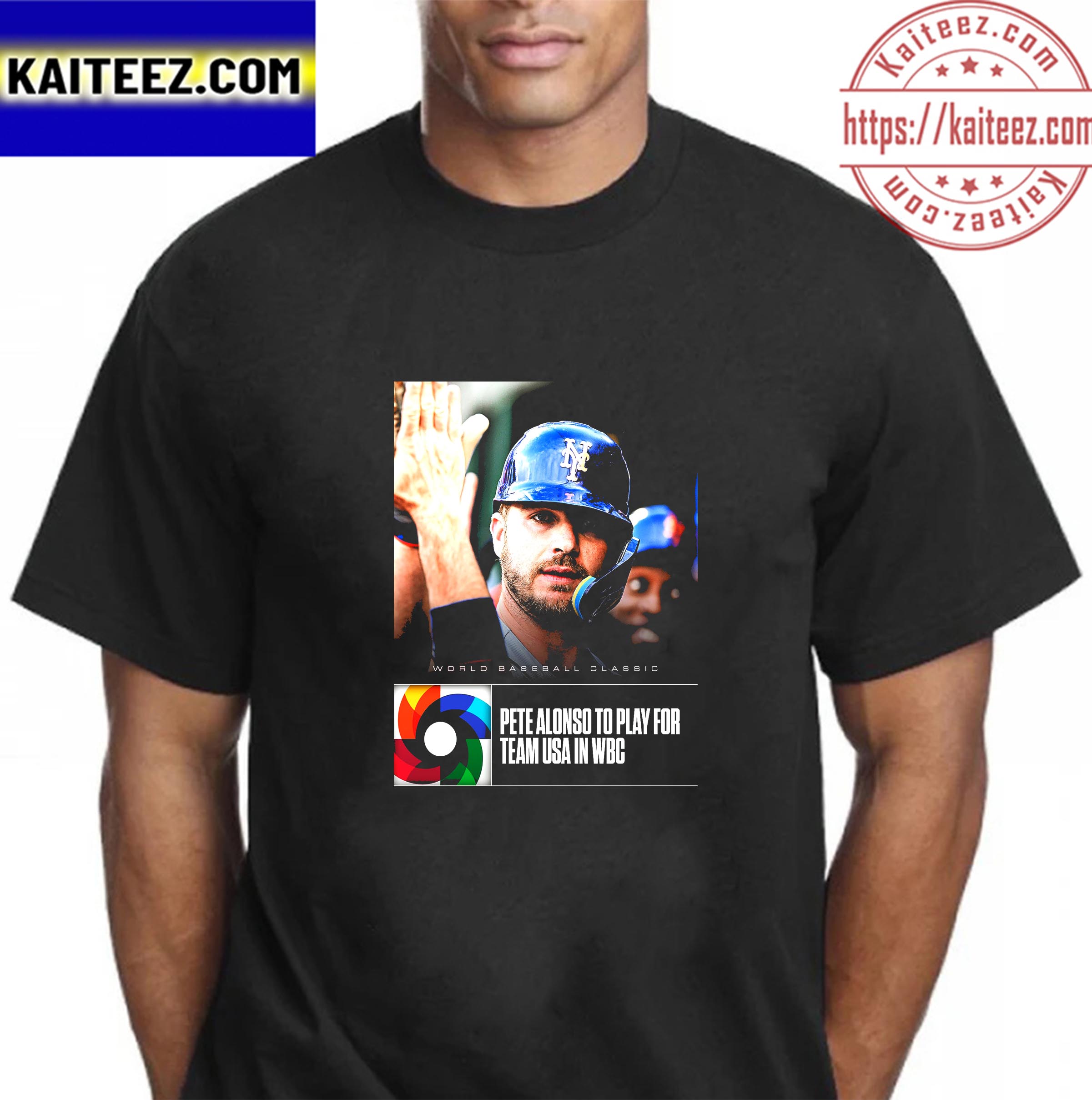 Pete Alonso USA Baseball Nike 2023 World Baseball Classic Name & Number  T-Shirt - Navy