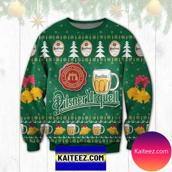 Pilsner Urquell Beer 3D Christmas Ugly Sweater