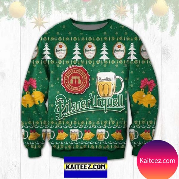 Pilsner Urquell Beer 3D Christmas Ugly Sweater