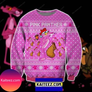 Pink Panther Knitting Pattern 3d Print Christmas Ugly Sweater