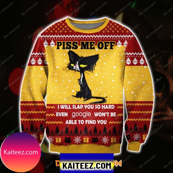 Piss Me Off 3d Print Christmas Ugly Sweater