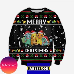Pokemon Christmas Knitting Pattern 3d Print Ugly Sweater