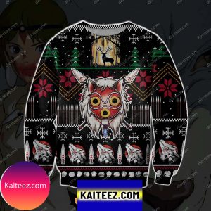 Princess Mononoke Ghibli 3d Print  Christmas Ugly Sweater