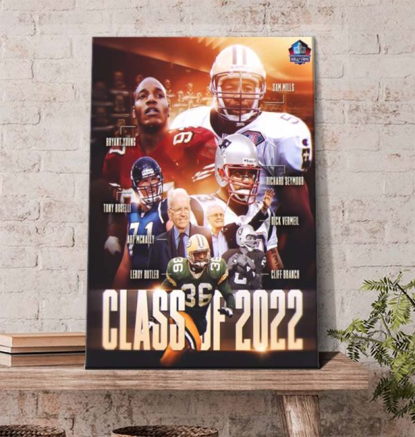 Pro Football Hall of Fame Eight Members Class of 2022 Poster Canvas