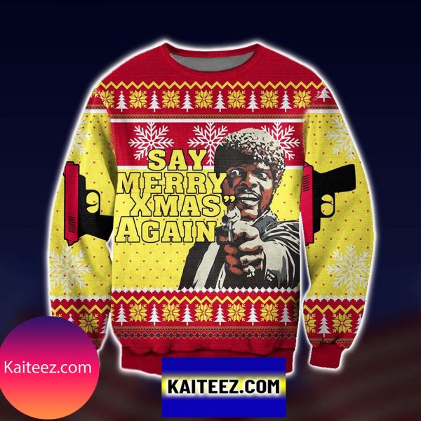 Pulp Fiction Say Merry Xmas Again Christmas Ugly Sweater