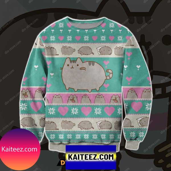 Pusheen 3d Print Knitting Pattern Christmas Ugly Sweater