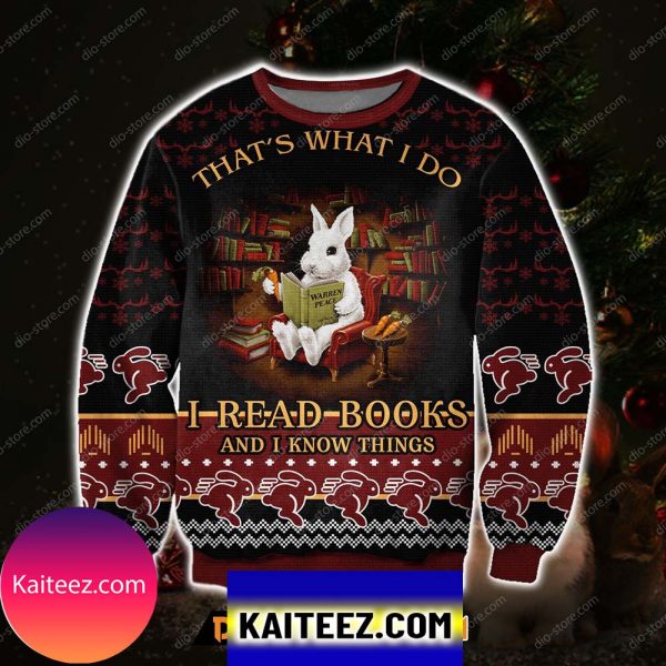Rabbit That’s What I Do 3d Print Christmas Ugly Sweater