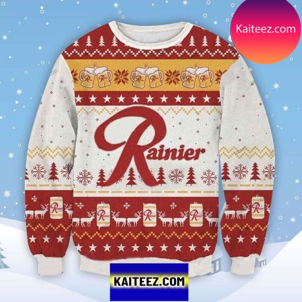 Rainier Beer Christmas Ugly Sweater