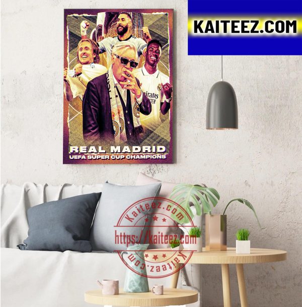 Real Madrid are UEFA Super Cup Champions Art Decor Poster Canvas