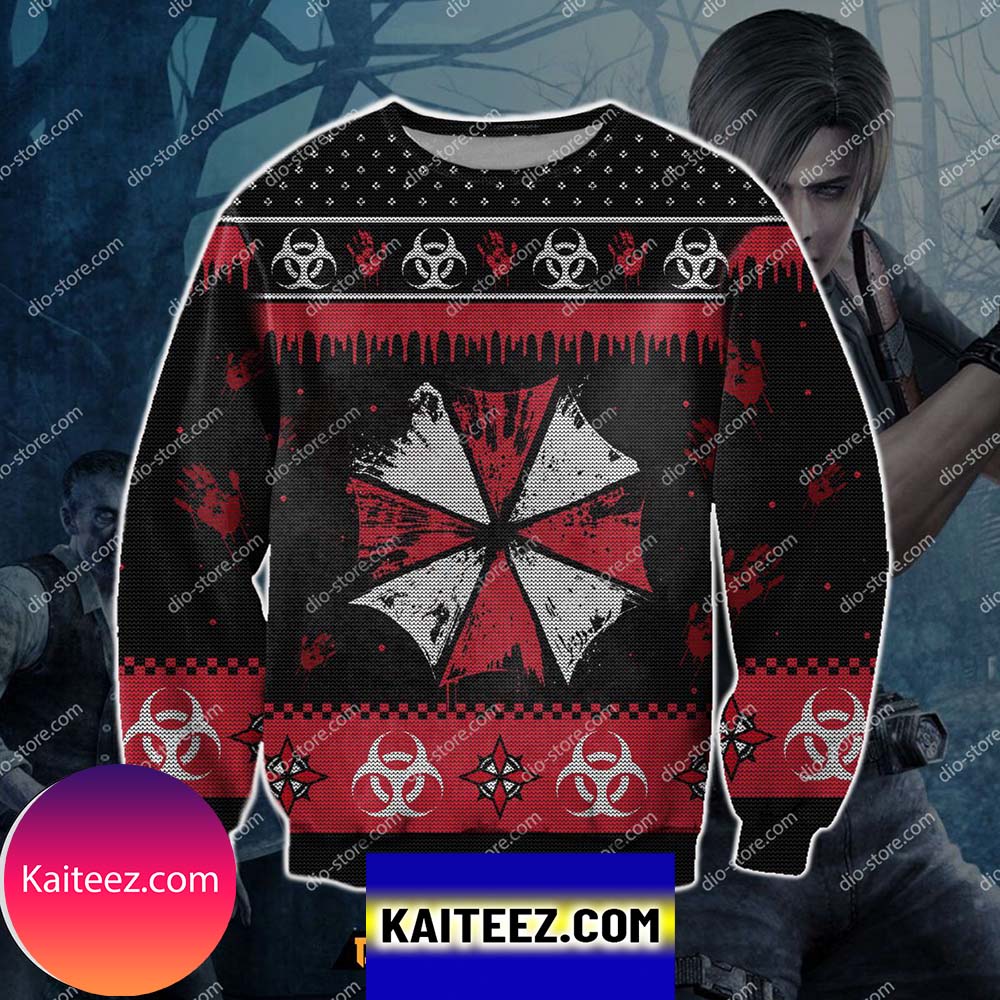 STARS Racoon City Police Resident Evil 3D Ugly Christmas Sweater