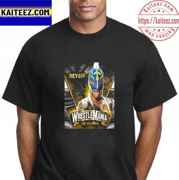Rey Mysterio In WWE WrestleMania Goes Hollywood Vintage T-Shirt
