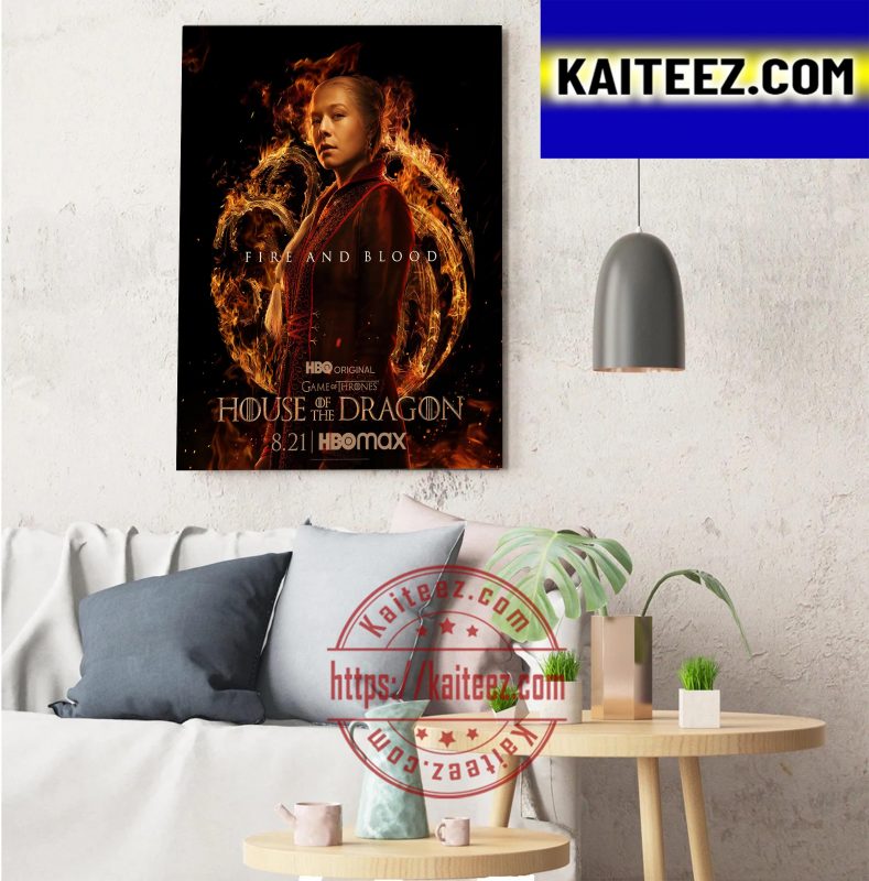 Rhaenyra Targaryen House Of The Dragon ArtDecor Poster Canvas - Kaiteez