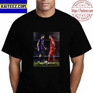 Robert Lewandowski In Barcelona vs Bayern Munich Vintage T-Shirt