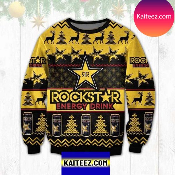 Rockstar Energy Drink 3D Christmas Ugly Sweater