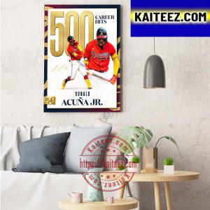 Ronald Acuna Jr 500 Career Hits Home Decor Poster Canvas