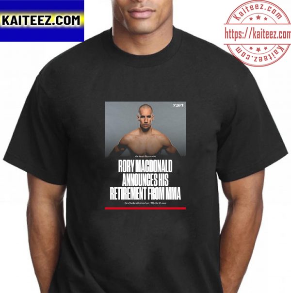 Rory MacDonald Retirement MMA After 17 Years Vintage T-Shirt