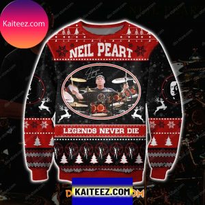 Rush Drummer Neil Peart legends Never Die 3d Print Ugly Sweater